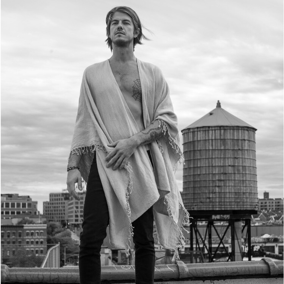 NWT flax linen poncho _ Burning Man - Picture 3 of 5